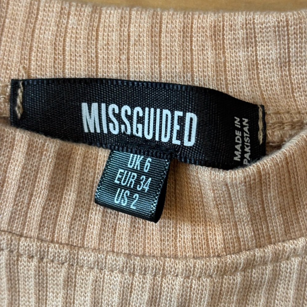 Missguided Ribbed Light Peach Set - Picture 3 of 8